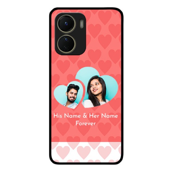 Vivo T2x 5G Personalized Glass Phone Case - Couple Pic Upload Design