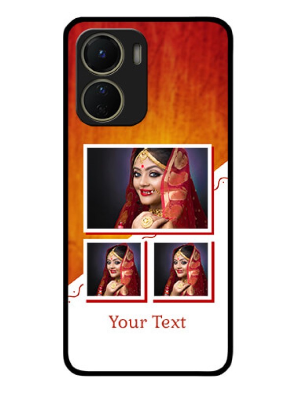 Custom Vivo T2x 5G Custom Glass Phone Case - Wedding Memories Design