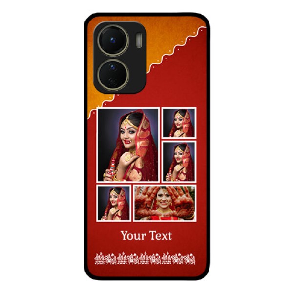 Vivo T2x 5G Personalized Glass Phone Case - Wedding Pic Upload Design Vivo T2x 5G Personalized Glass Phone Case - Wedding Pic Upload Design