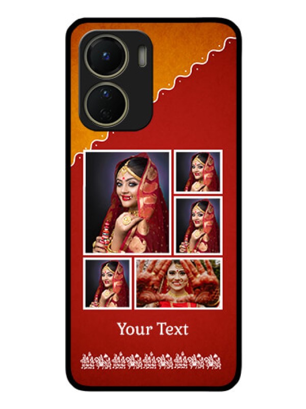Custom Vivo T2x 5G Personalized Glass Phone Case - Wedding Pic Upload Design