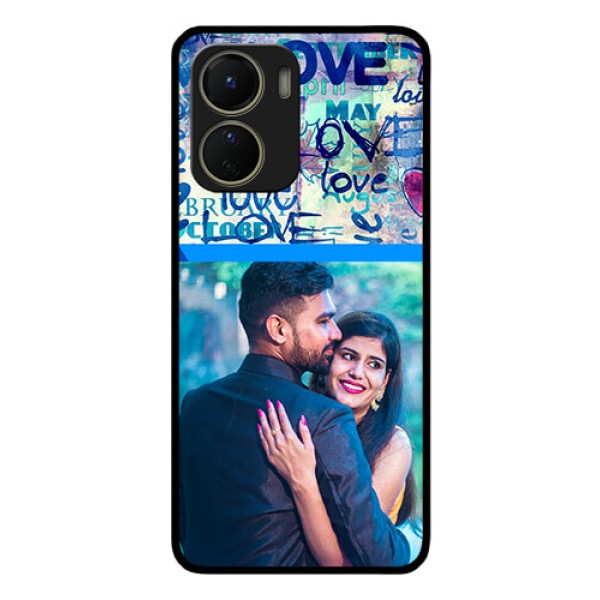 Vivo T2x 5G Custom Glass Mobile Case - Colorful Love Design Vivo T2x 5G Custom Glass Mobile Case - Colorful Love Design