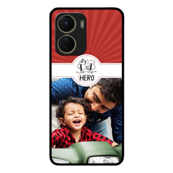 Vivo T2x 5G Photo Printing on Glass Case - My Dad Hero Design