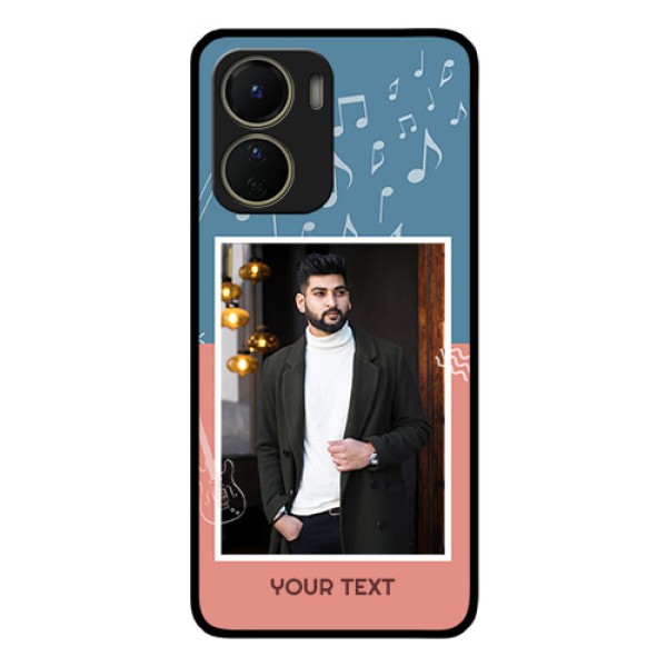 Vivo T2x 5G Photo Printing on Glass Case - with Color Musical Note Design Vivo T2x 5G Photo Printing on Glass Case - with Color Musical Note Design