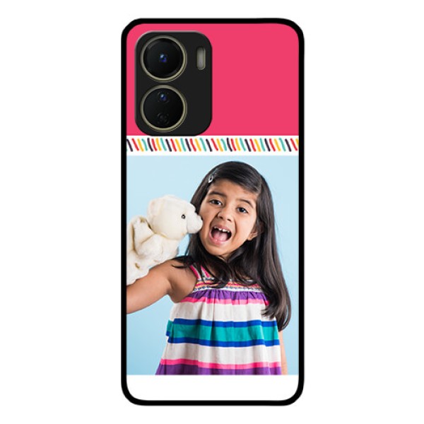 Vivo T2x 5G Personalized Glass Phone Case - Line art design