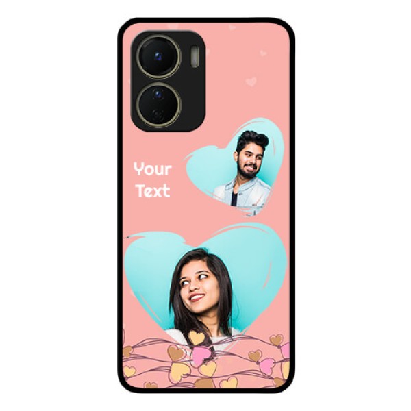 Vivo T2x 5G Custom Glass Mobile Case - Love Doodle Design