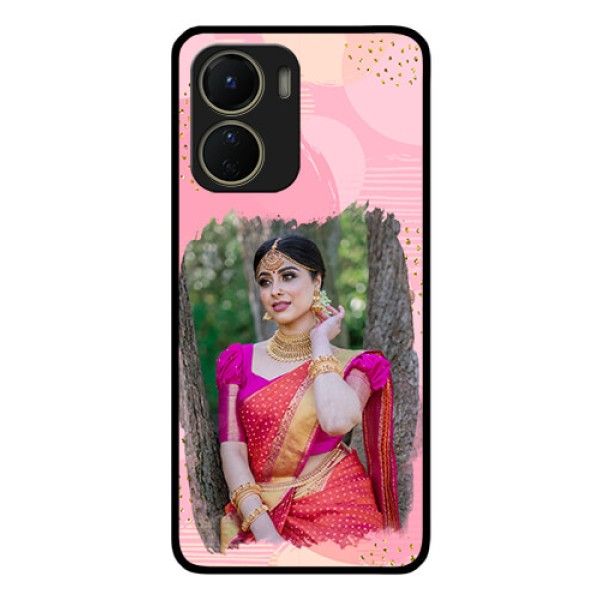Vivo T2x 5G Personalized Glass Phone Case - Gold Glitter Splash Design Vivo T2x 5G Personalized Glass Phone Case - Gold Glitter Splash Design