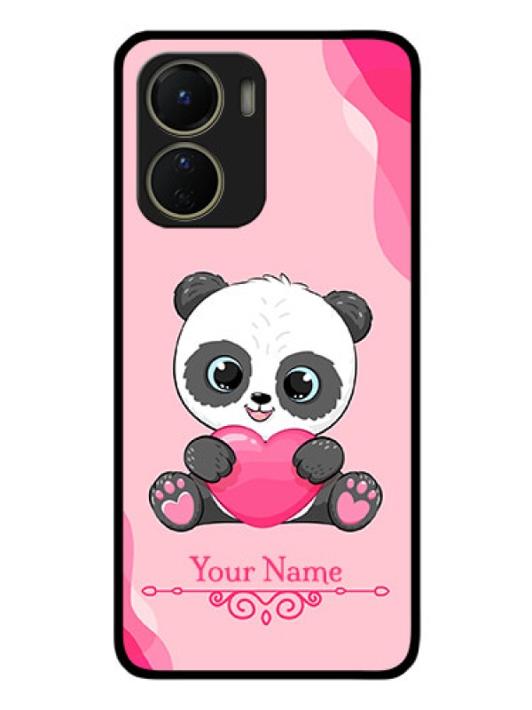 Custom Vivo T2X 5G Custom Glass Mobile Case - Cute Panda Design