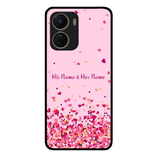 Vivo T2X 5G Photo Printing on Glass Case - Floating Hearts Design Vivo T2X 5G Photo Printing on Glass Case - Floating Hearts Design