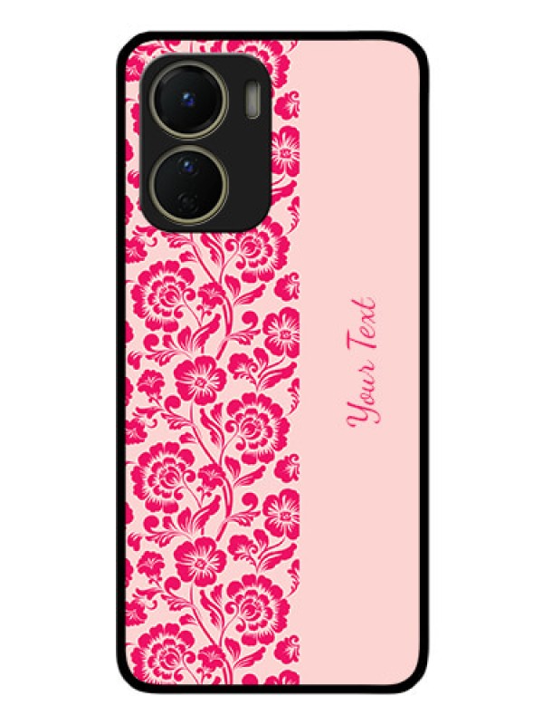 Custom Vivo T2X 5G Custom Glass Phone Case - Attractive Floral Pattern Design