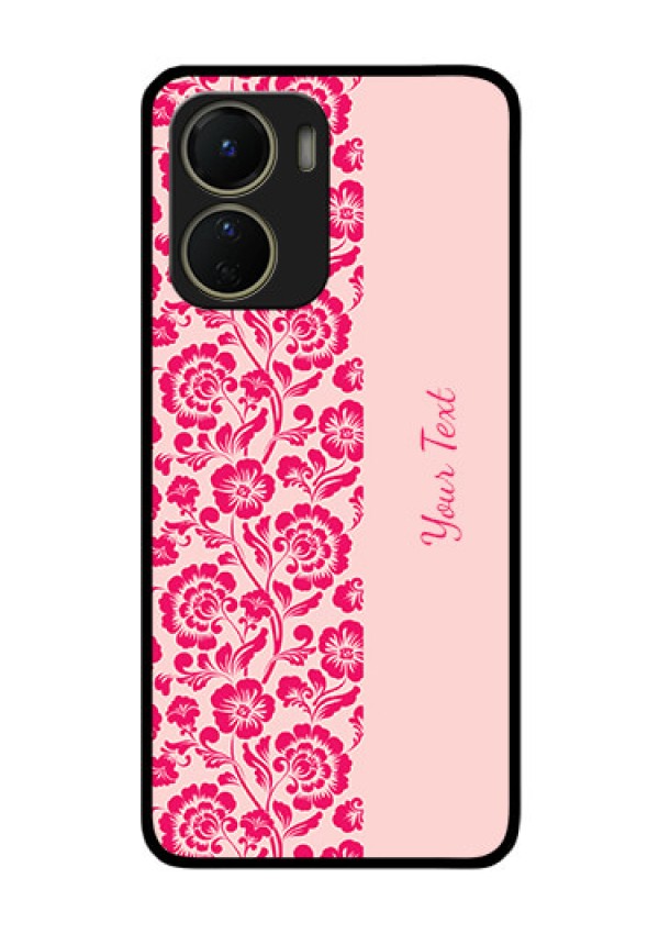 Vivo T2X 5G Custom Glass Phone Case - Attractive Floral Pattern Design