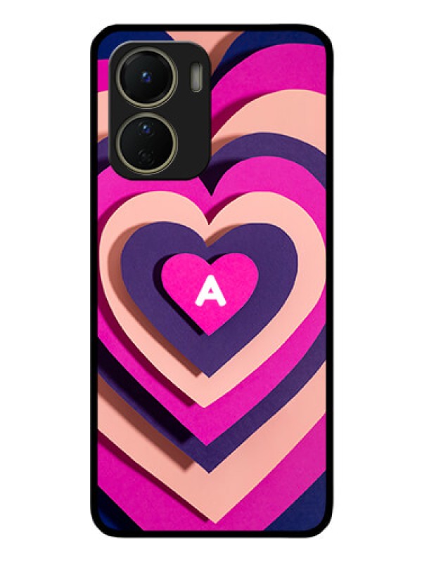 Custom Vivo T2X 5G Custom Glass Mobile Case - Cute Heart Pattern Design