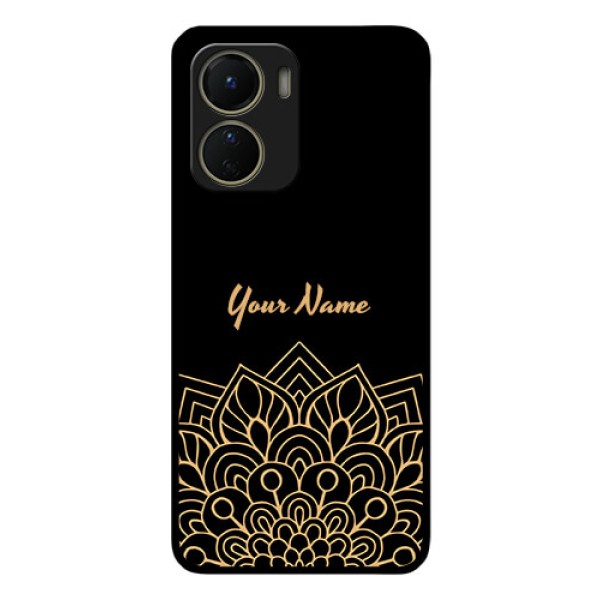 Vivo T2X 5G Custom Glass Phone Case - Golden mandala Design