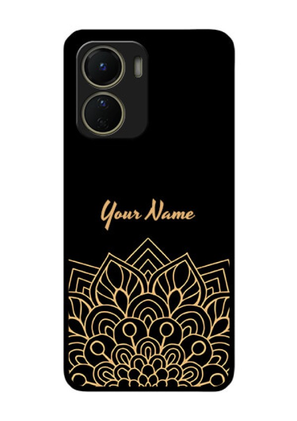 Vivo T2X 5G Custom Glass Phone Case - Golden mandala Design