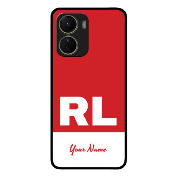 Vivo T2X 5G Personalized Glass Phone Case - dual tone custom text Design Vivo T2X 5G Personalized Glass Phone Case - dual tone custom text Design