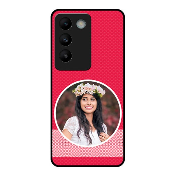 Vivo T3 5G Custom Glass Phone CasePink Color Pattern Design Vivo T3 5G Custom Glass Phone CasePink Color Pattern Design