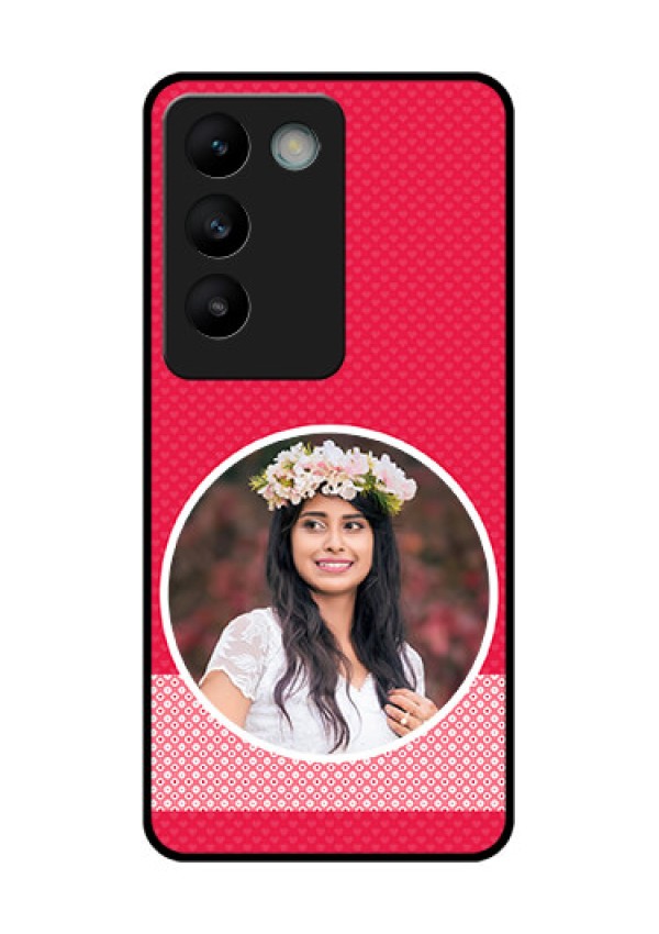 Vivo T3 5G Custom Glass Phone CasePink Color Pattern Design
