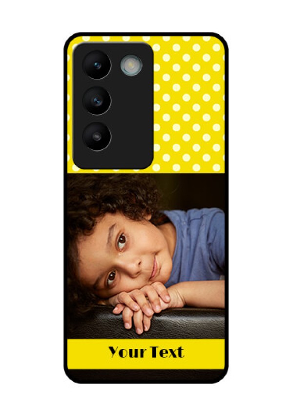 Vivo T3 5G Custom Glass Phone CaseBright Yellow Case Design