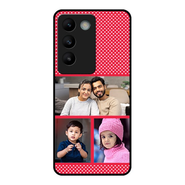 Vivo T3 5G Custom Glass Phone CaseBulk Photo Upload Design