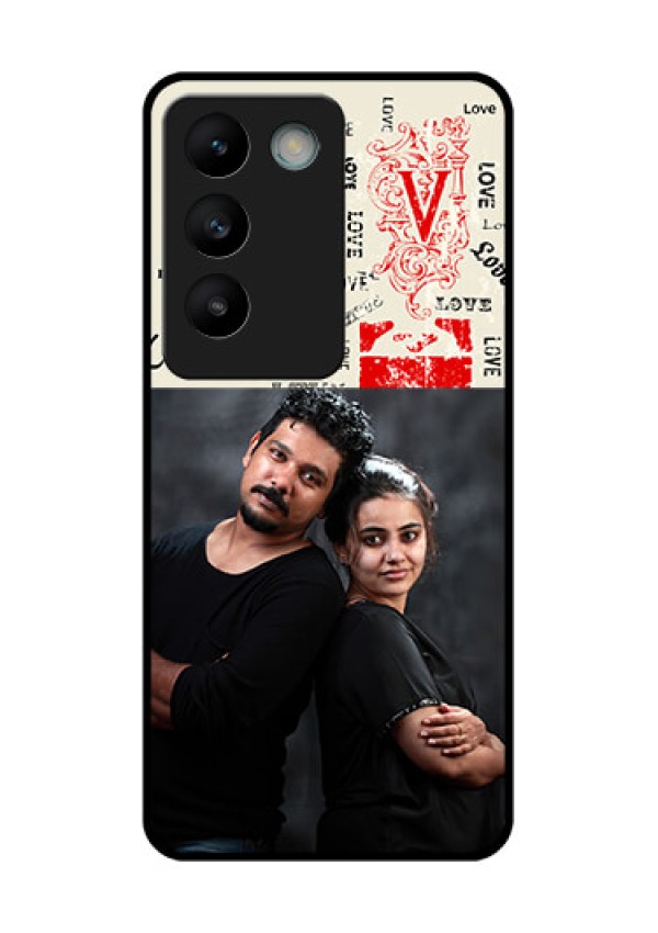 Vivo T3 5G Custom Glass Phone CaseTrendy Love Design Case