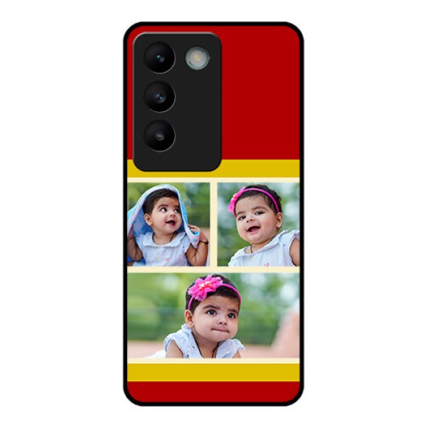 Vivo T3 5G Custom Glass Phone CaseMultiple Pic Upload Design