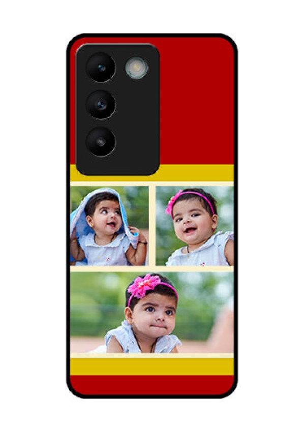 Vivo T3 5G Custom Glass Phone CaseMultiple Pic Upload Design