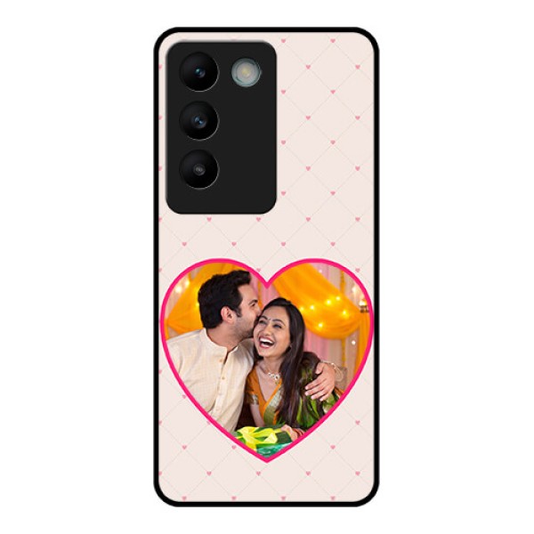 Vivo T3 5G Custom Glass Phone CaseHeart Shape Design