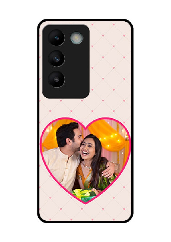 Vivo T3 5G Custom Glass Phone CaseHeart Shape Design