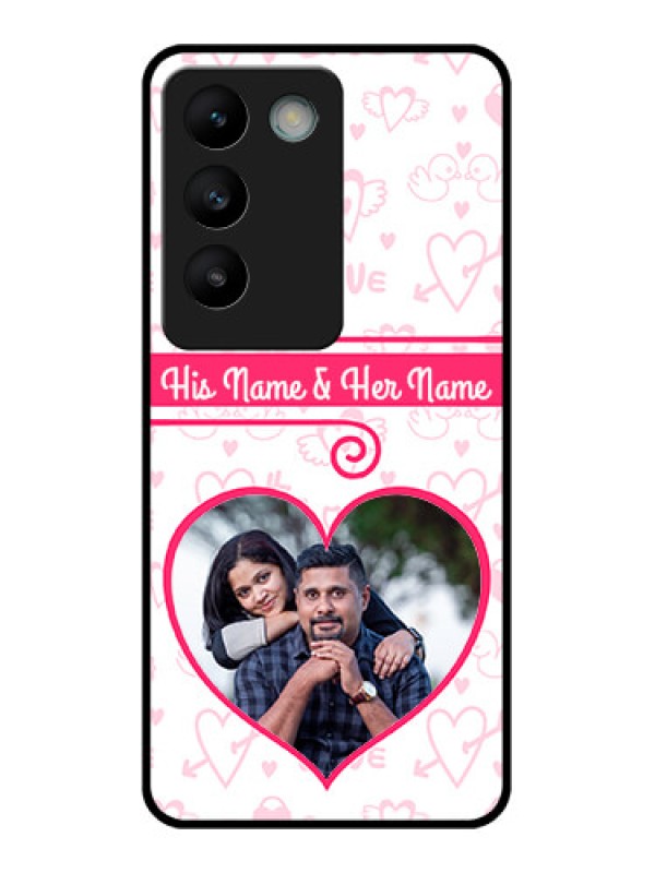 Custom Vivo T3 5G Custom Glass Phone CaseHeart Shape Love Design