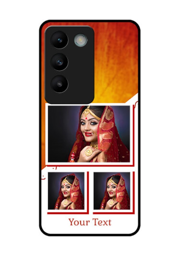 Vivo T3 5G Custom Glass Phone CaseWedding Memories Design