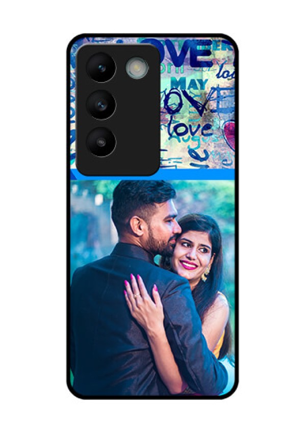 Vivo T3 5G Custom Glass Phone CaseColorful Love Design