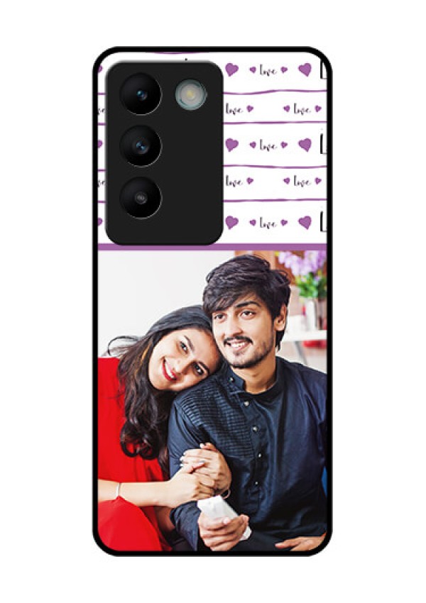 Vivo T3 5G Custom Glass Phone CaseCouples Heart Design