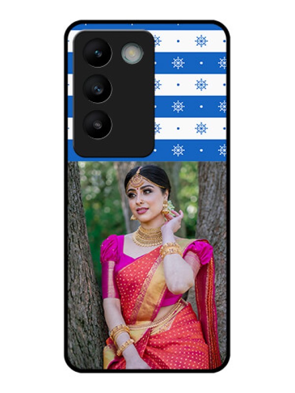 Custom Vivo T3 5G Custom Glass Phone CaseSnow Pattern Design