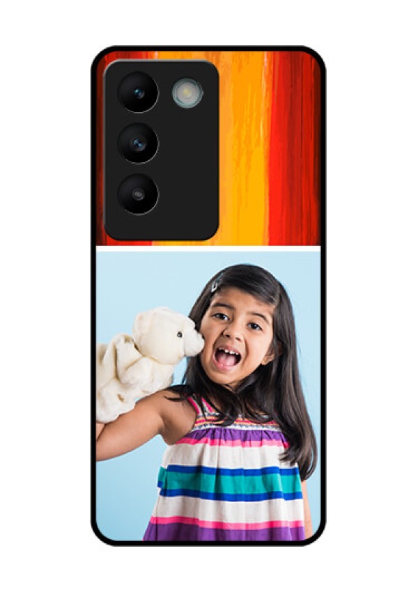 Vivo T3 5G Custom Glass Phone CaseMulti Color Design