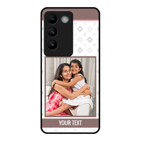 Vivo T3 5G Custom Glass Phone CaseSimple Diamond Design Vivo T3 5G Custom Glass Phone CaseSimple Diamond Design