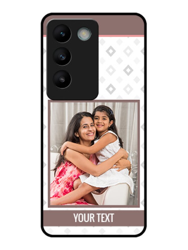 Custom Vivo T3 5G Custom Glass Phone CaseSimple Diamond Design