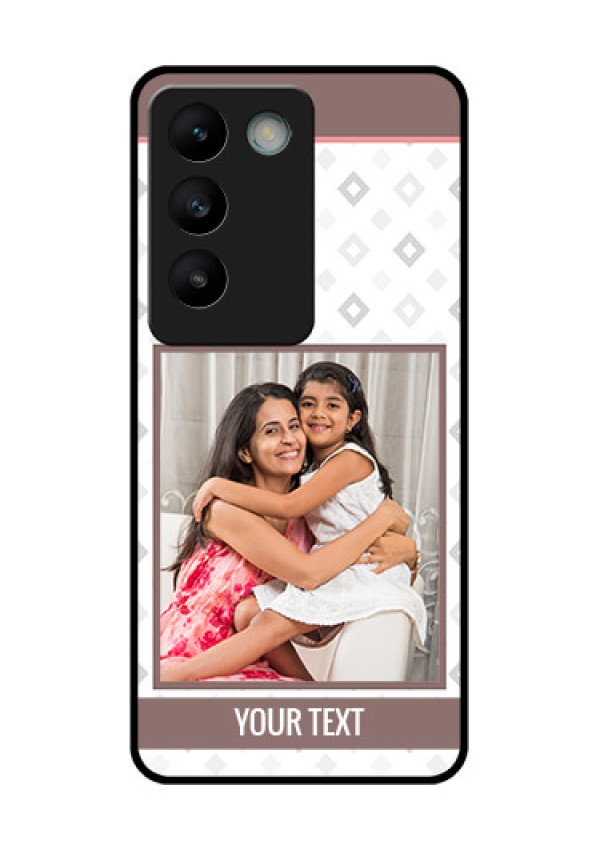 Vivo T3 5G Custom Glass Phone CaseSimple Diamond Design