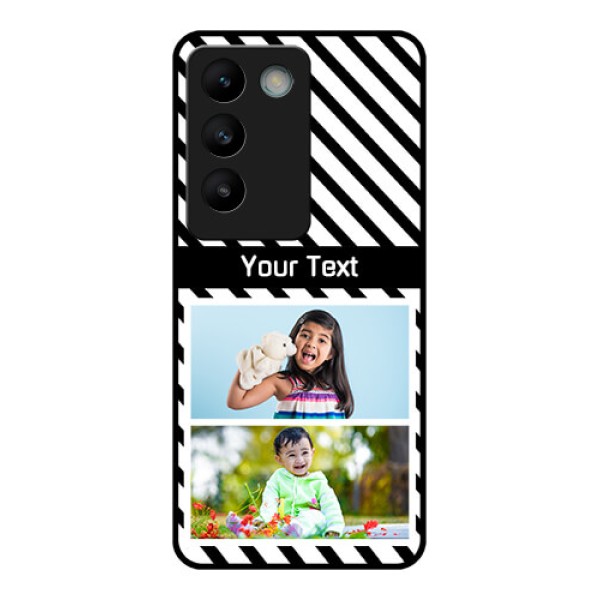 Vivo T3 5G Custom Glass Phone CaseBlack And White Stripes Design Vivo T3 5G Custom Glass Phone CaseBlack And White Stripes Design