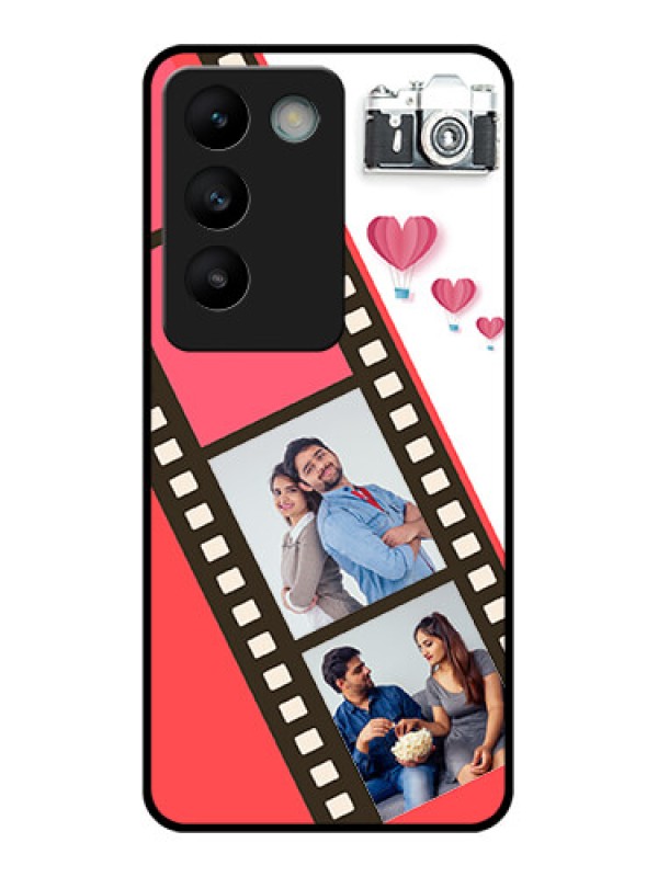Custom Vivo T3 5G Custom Glass Phone Case3 Image Holder With Film Reel