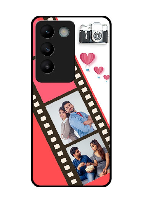 Vivo T3 5G Custom Glass Phone Case3 Image Holder With Film Reel