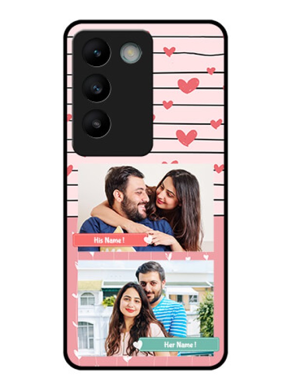 Custom Vivo T3 5G Custom Glass Phone CasePhoto With Heart Design