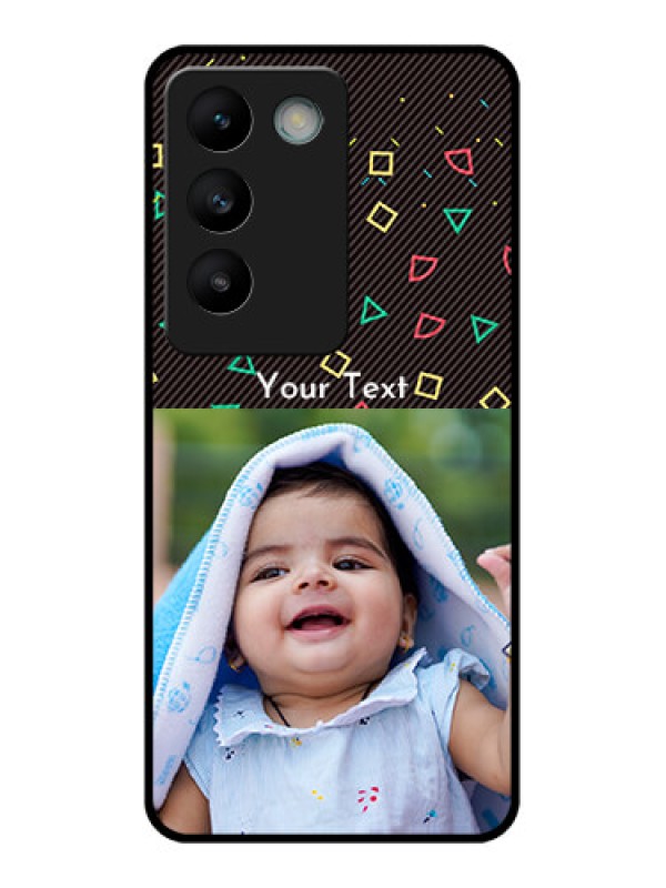 Custom Vivo T3 5G Custom Glass Phone CaseWith Confetti Birthday Design