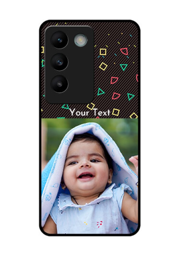 Vivo T3 5G Custom Glass Phone CaseWith Confetti Birthday Design