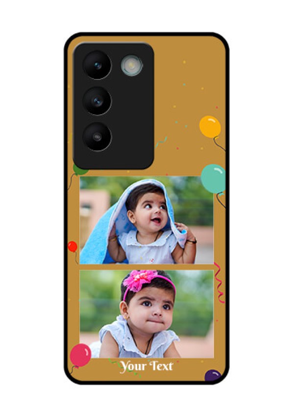 Vivo T3 5G Custom Glass Phone CaseImage Holder With Birthday Celebrations Design