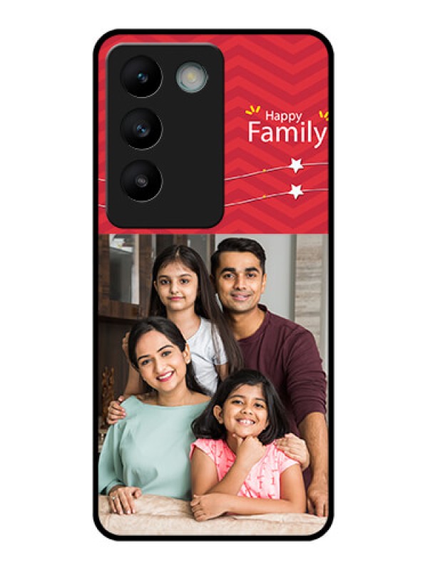 Custom Vivo T3 5G Custom Glass Phone CaseHappy Family Design