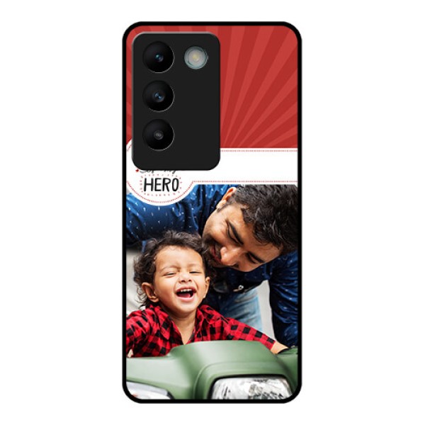 Vivo T3 5G Custom Glass Phone CaseMy Dad Hero Design