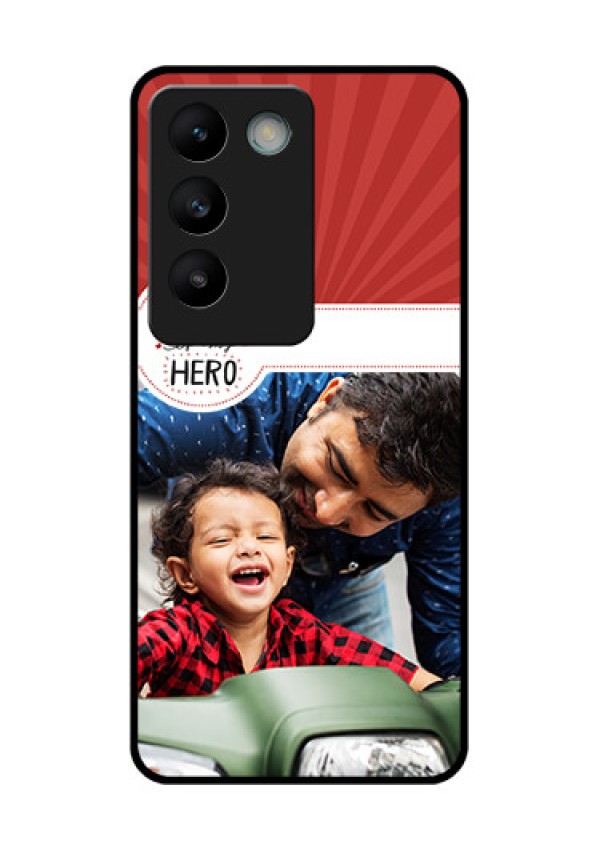 Vivo T3 5G Custom Glass Phone CaseMy Dad Hero Design