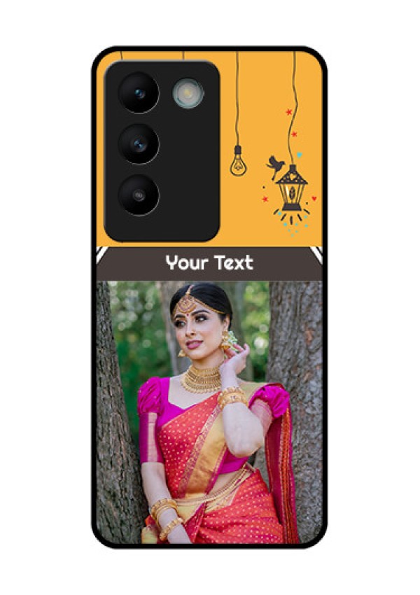 Vivo T3 5G Custom Glass Phone CaseWith Family Picture And Icons