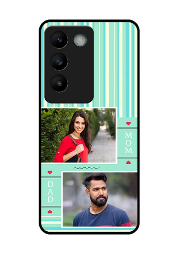 Vivo T3 5G Custom Glass Phone CaseMom and Dad Pic Design
