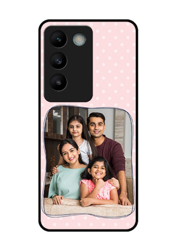 Vivo T3 5G Custom Glass Phone CaseFamily With Dots Design