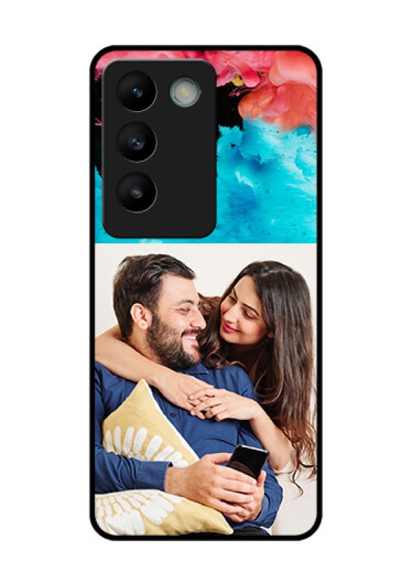 Vivo T3 5G Custom Glass Phone CaseQuote With Acrylic Painting Design